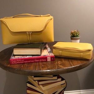 Cosmetic case with make up and brush pouch